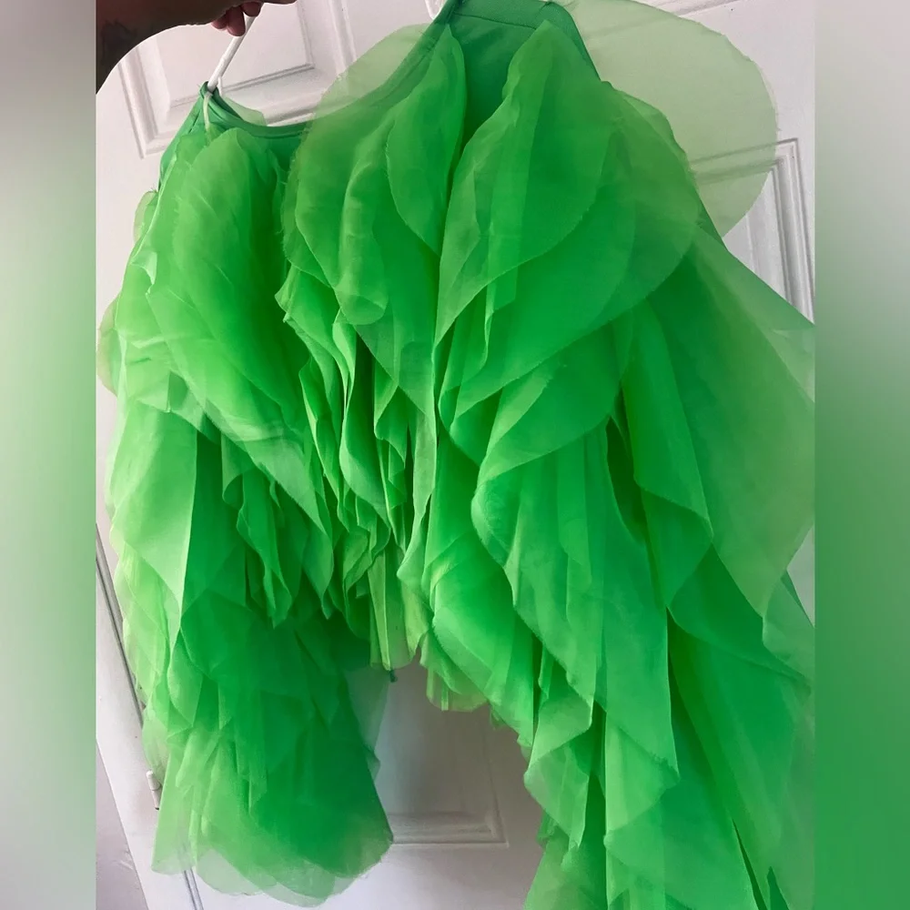 Green Ruffled Blouse - Picture 2 of 6
